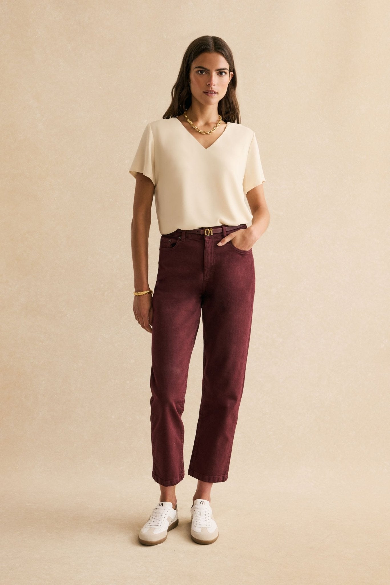 Blusa CALA Beige Caliza - BIMANI