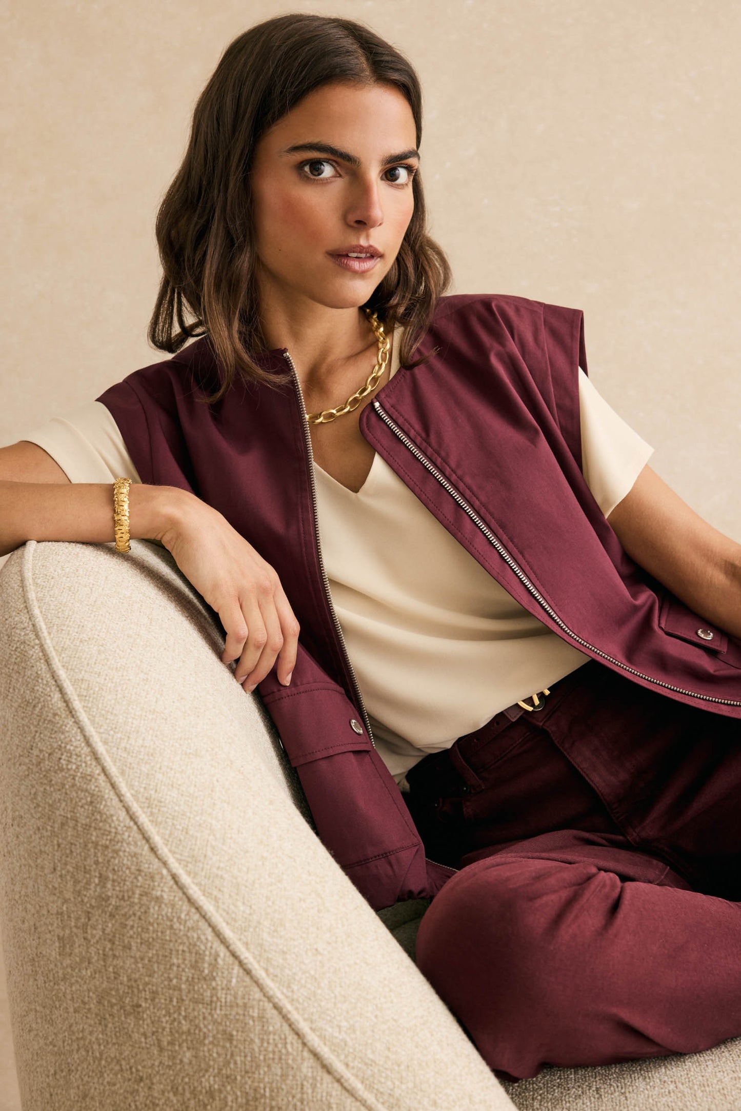 Blusa CALA Beige Caliza - BIMANI