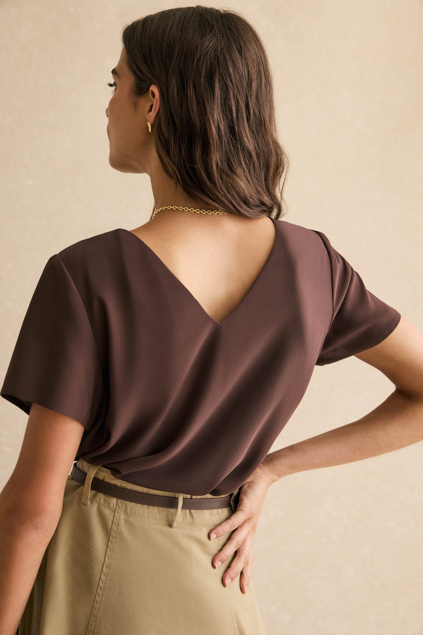 Blusa CALA Marrón Cacao - BIMANI