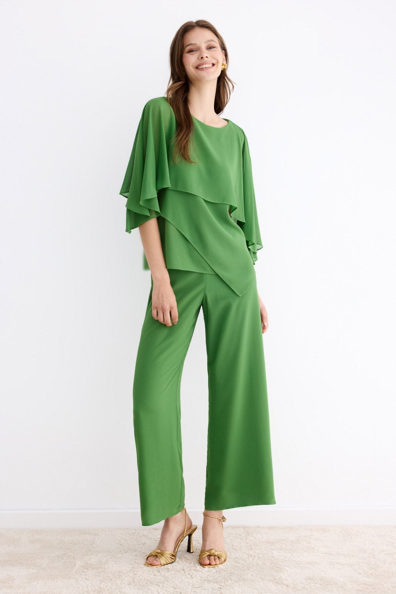 Blusa CAMELIA Green Forest - BIMANI