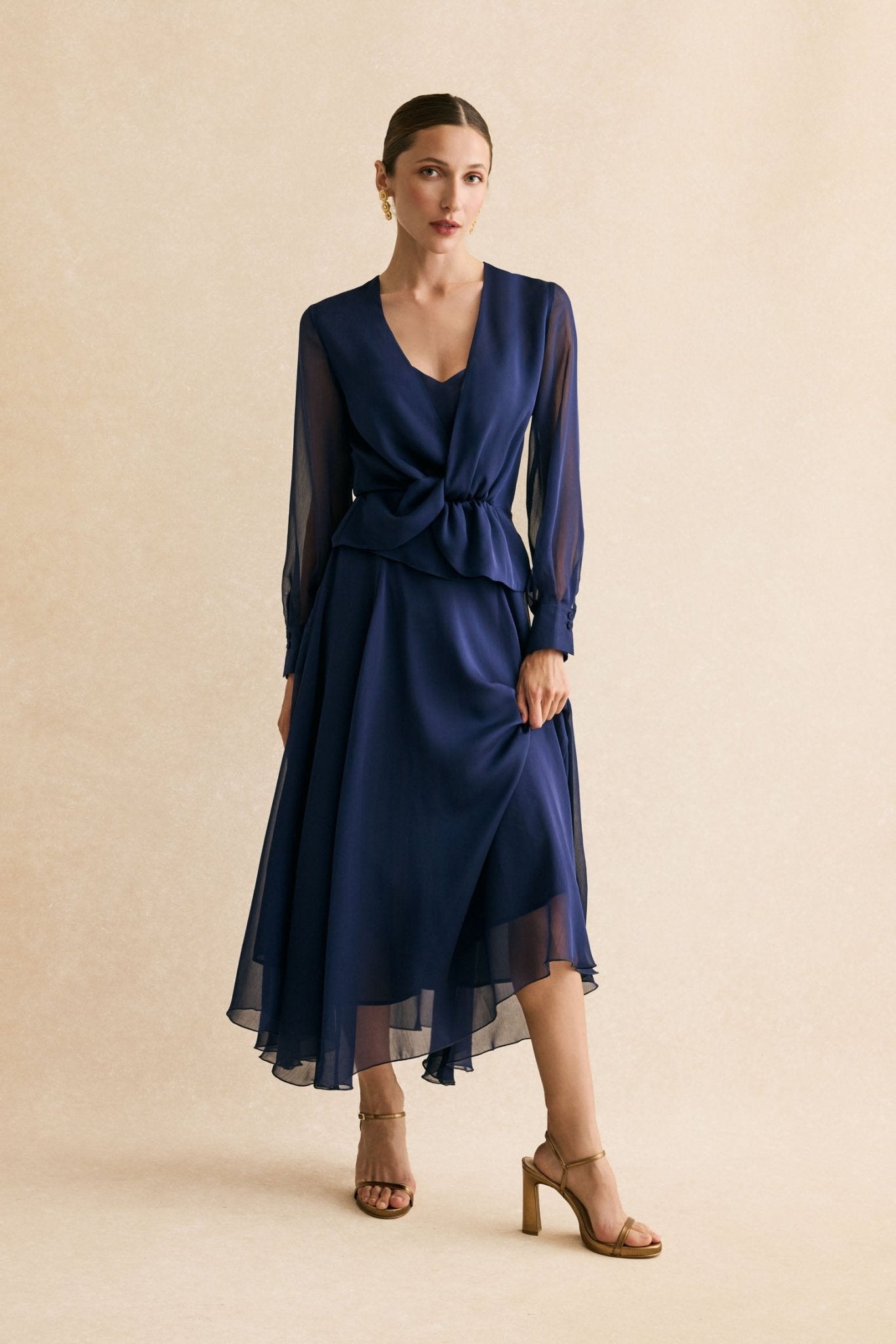 Blusa CLAIRE Azul Cantábrico - BIMANI