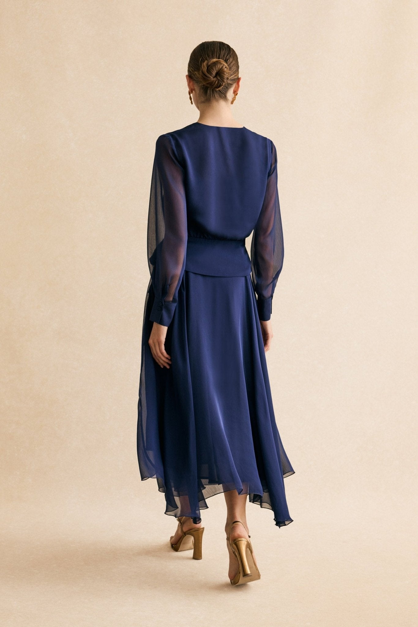 Blusa CLAIRE Azul Cantábrico - BIMANI