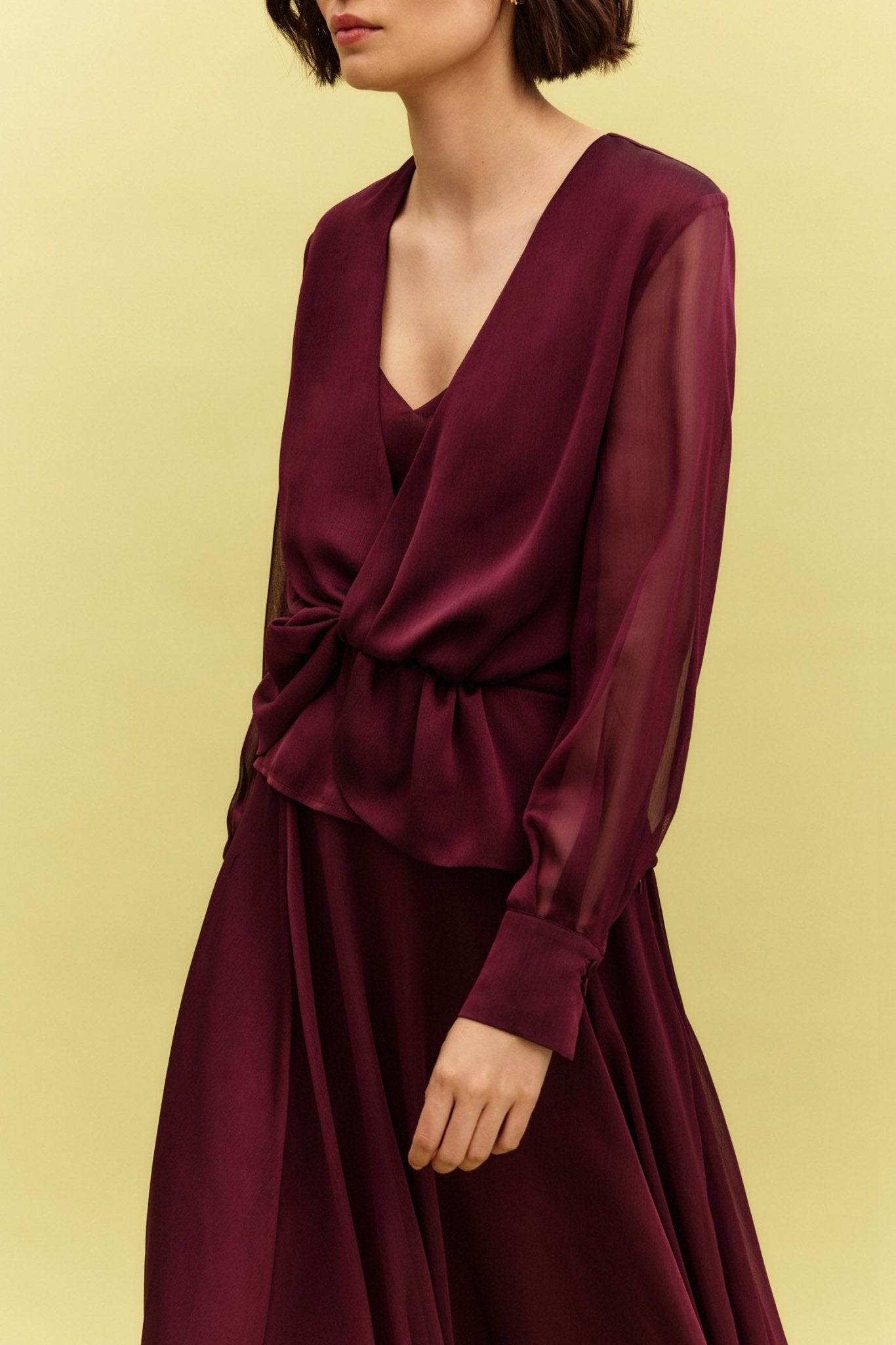 Blusa CLAIRE Burdeos Monastrell - BIMANI