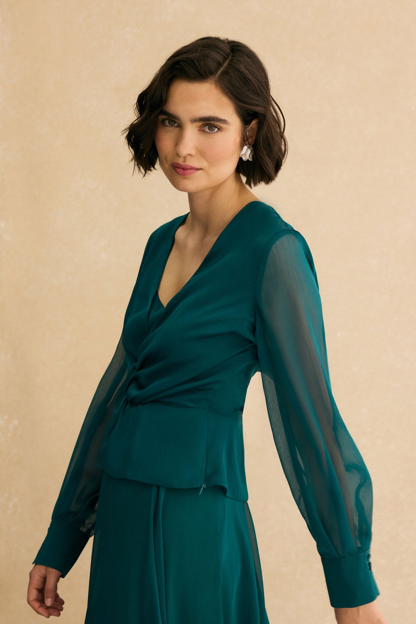 Blusa CLAIRE Verde Hiedra - BIMANI