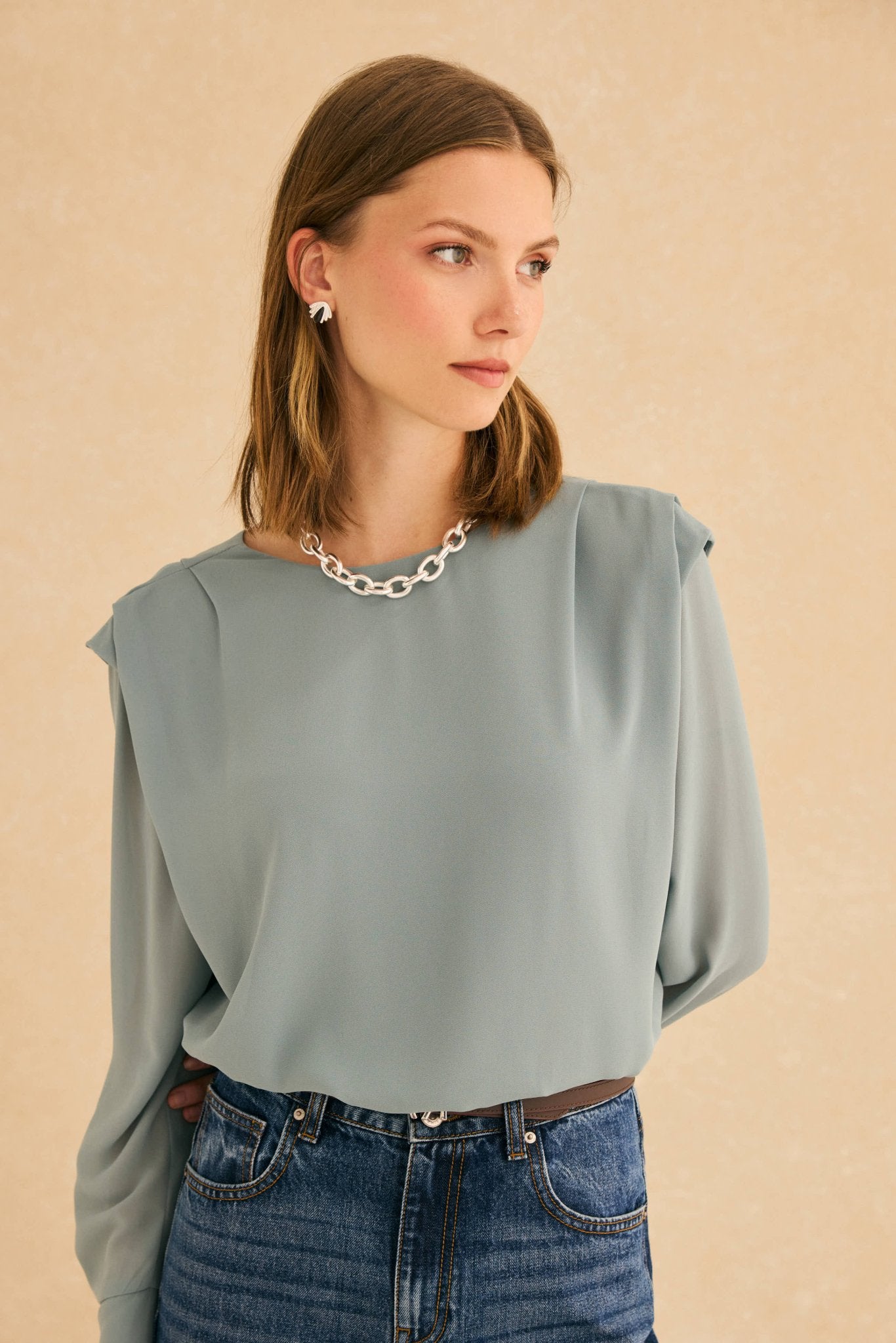 Blusa DENNIS Azul Atlántico - BIMANI