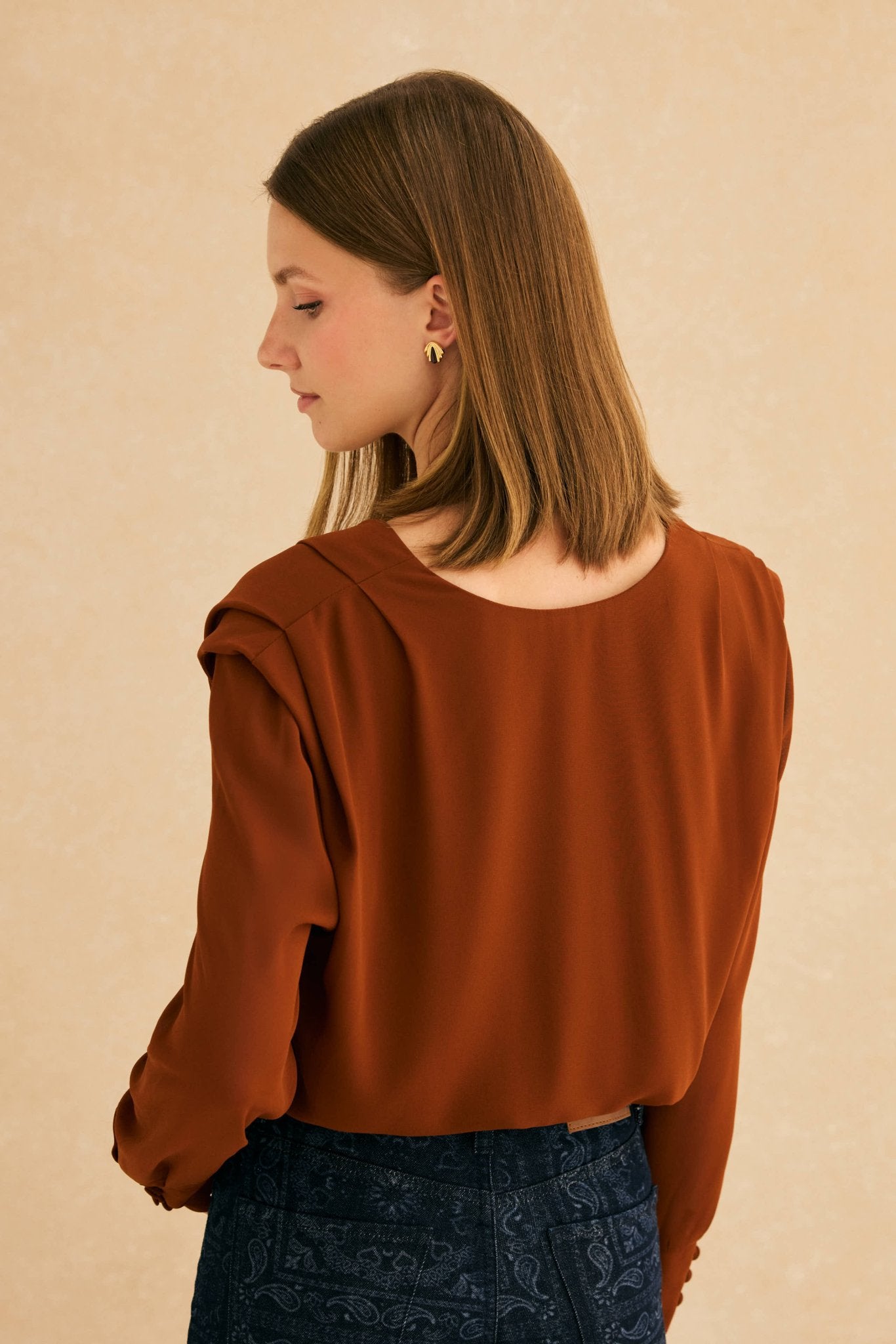 Blusa DENNIS Ocre Godello - BIMANI