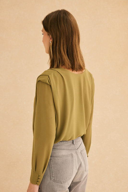 Blusa DENNIS Verde Hojiblanca - BIMANI