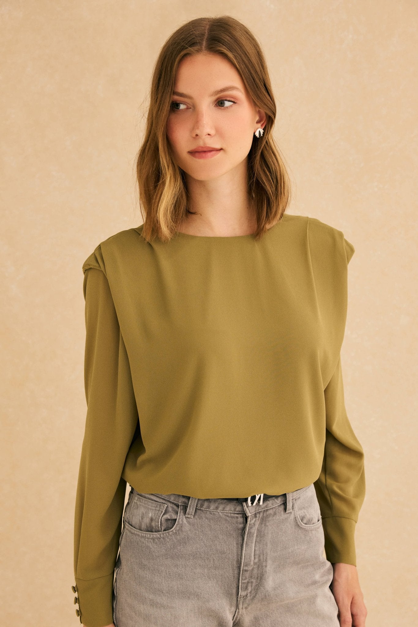 Blusa DENNIS Verde Hojiblanca - BIMANI