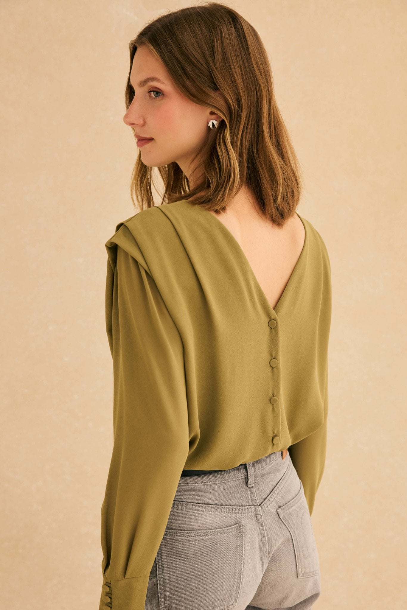 Blusa DENNIS Verde Hojiblanca - BIMANI