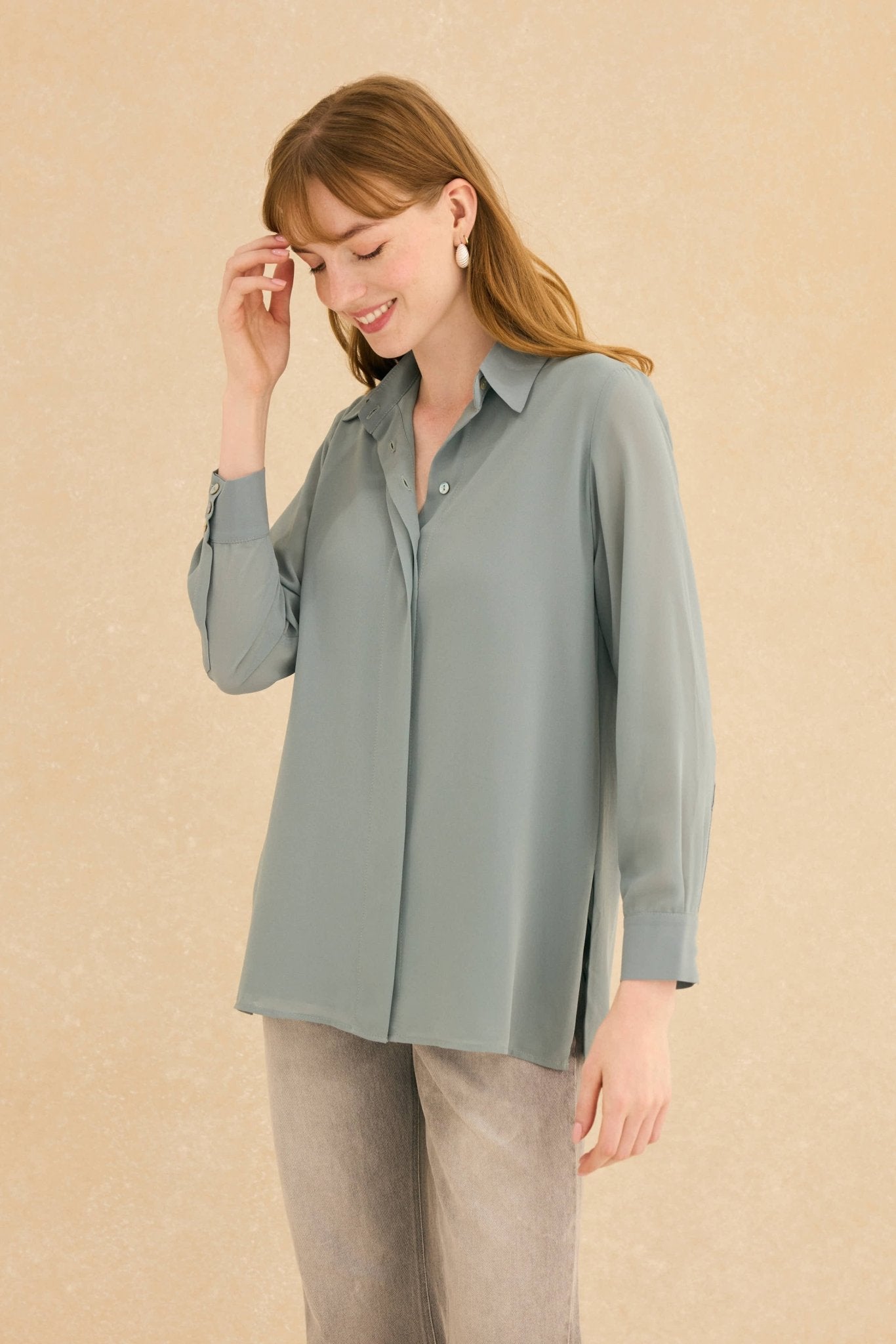 Blusa ESENCIA Azul Atlántico - BIMANI