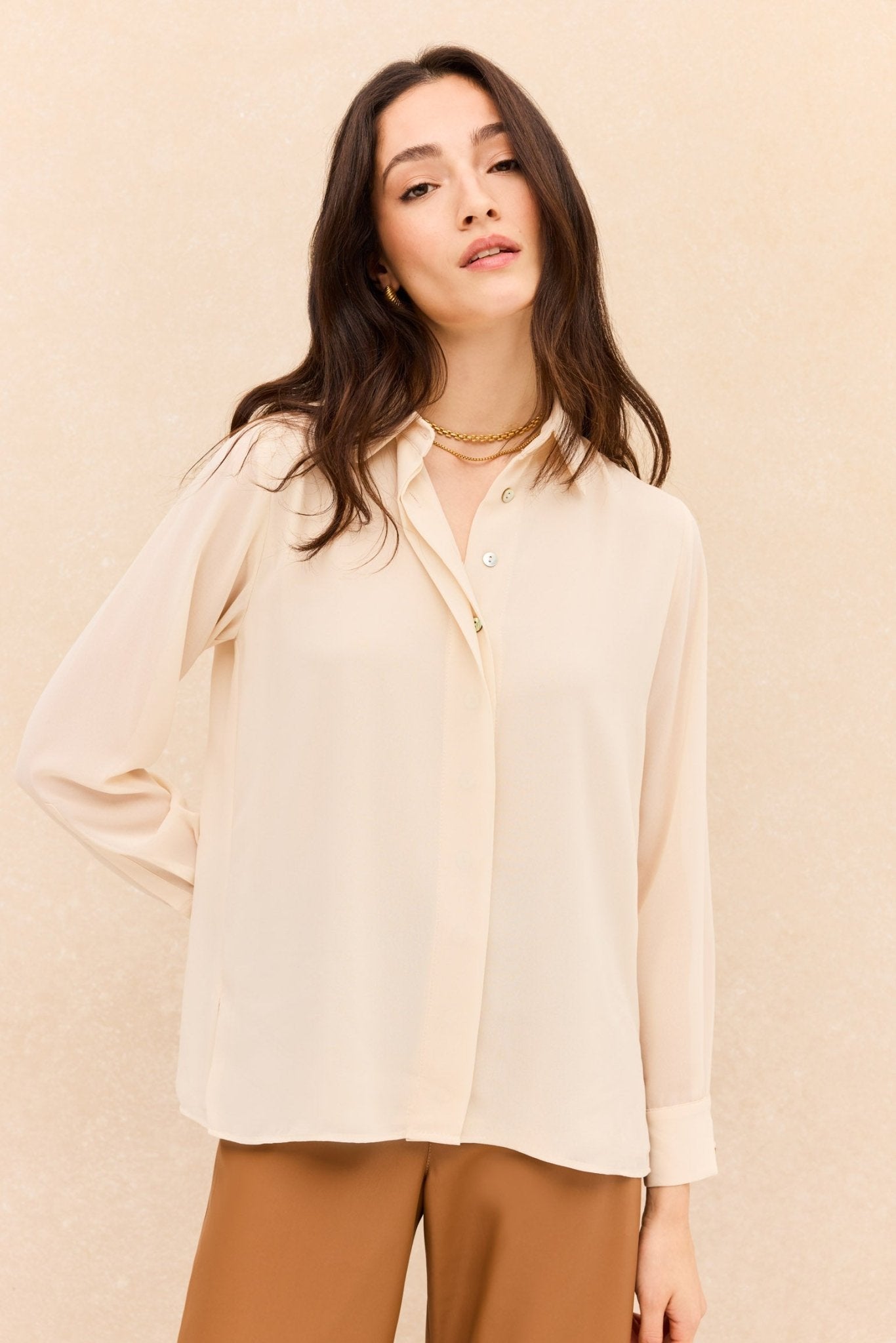 Blusa ESENCIA Beige Caliza - BIMANI