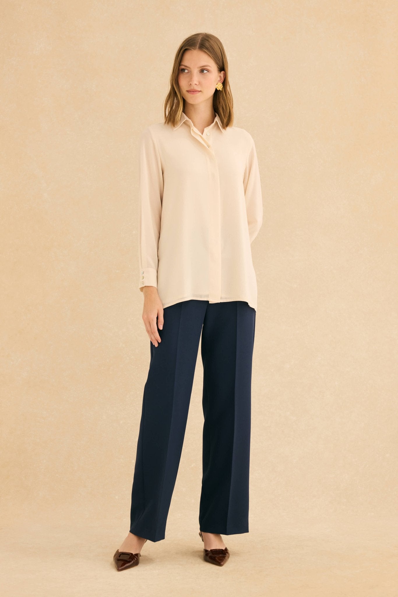 Blusa ESENCIA Beige Caliza - BIMANI