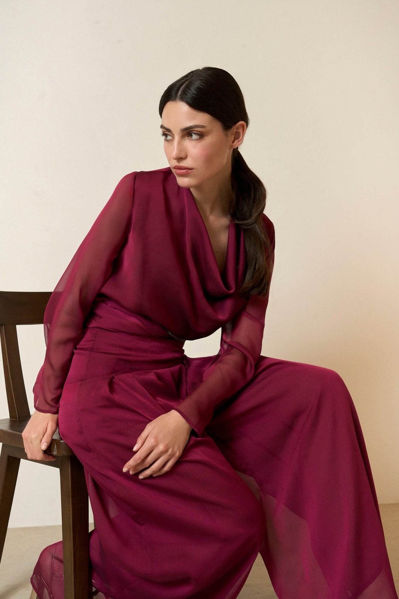 Blusa HELIANE Cereza Árida - BIMANI