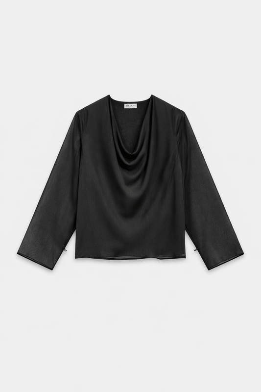 Blusa HELIANE Negro Magnético - BIMANI
