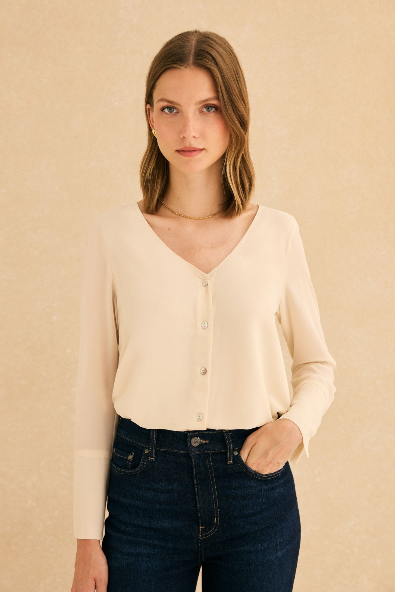 Blusa LAGUNA Beige Caliza - BIMANI