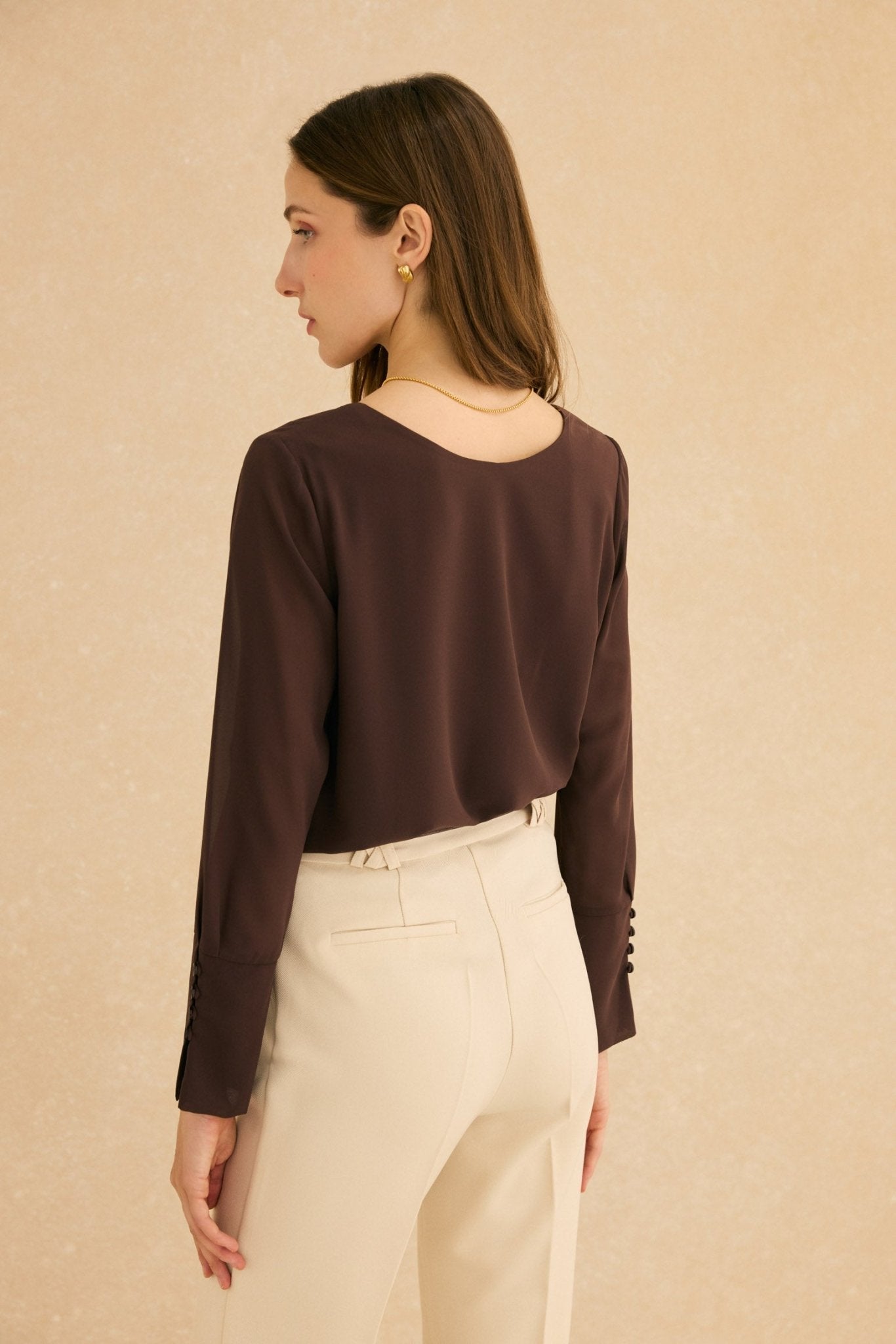 Blusa LAGUNA Marrón Cacao - BIMANI