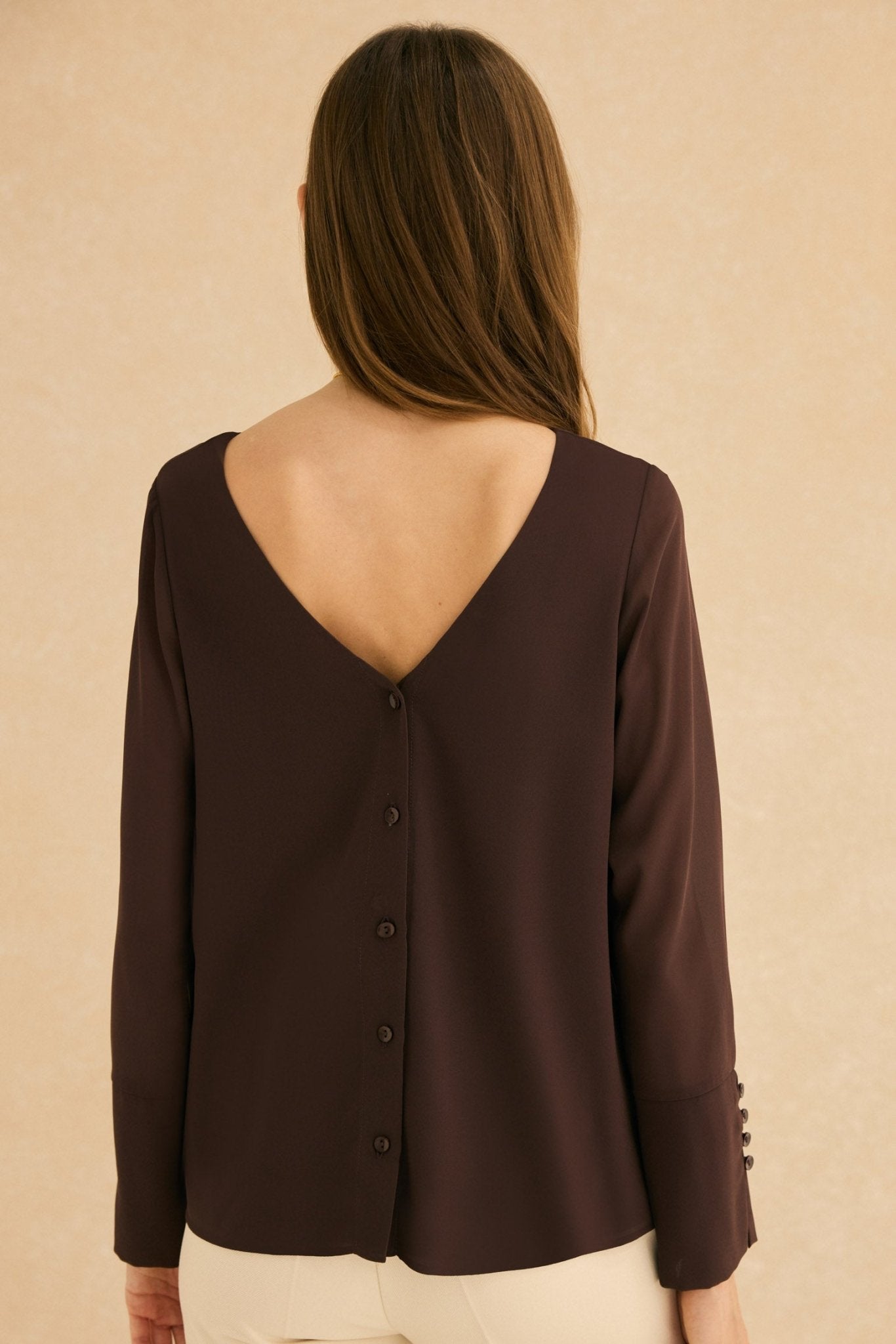 Blusa LAGUNA Marrón Cacao - BIMANI