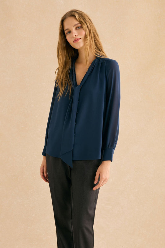 Blusa LAVANDA Azul Cantábrico - BIMANI