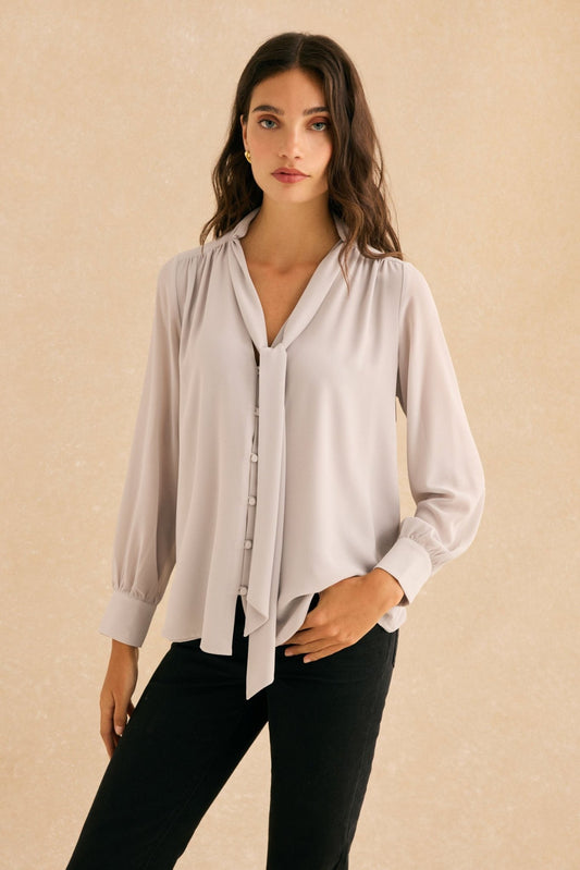 Blusa LAVANDA Gris Perla - BIMANI