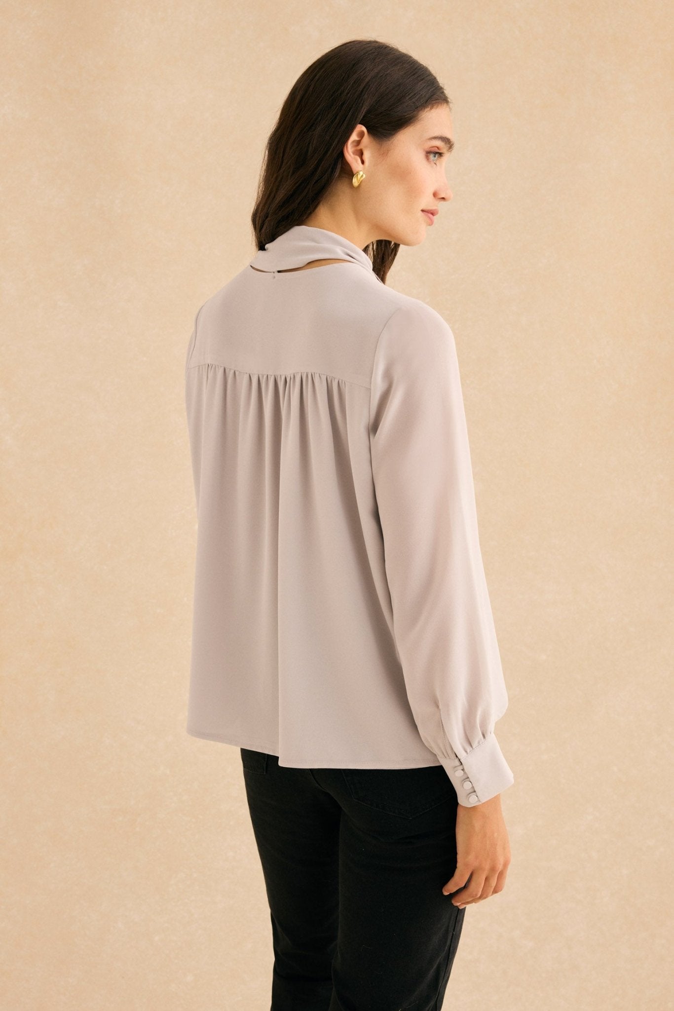 Blusa LAVANDA Gris Perla - BIMANI