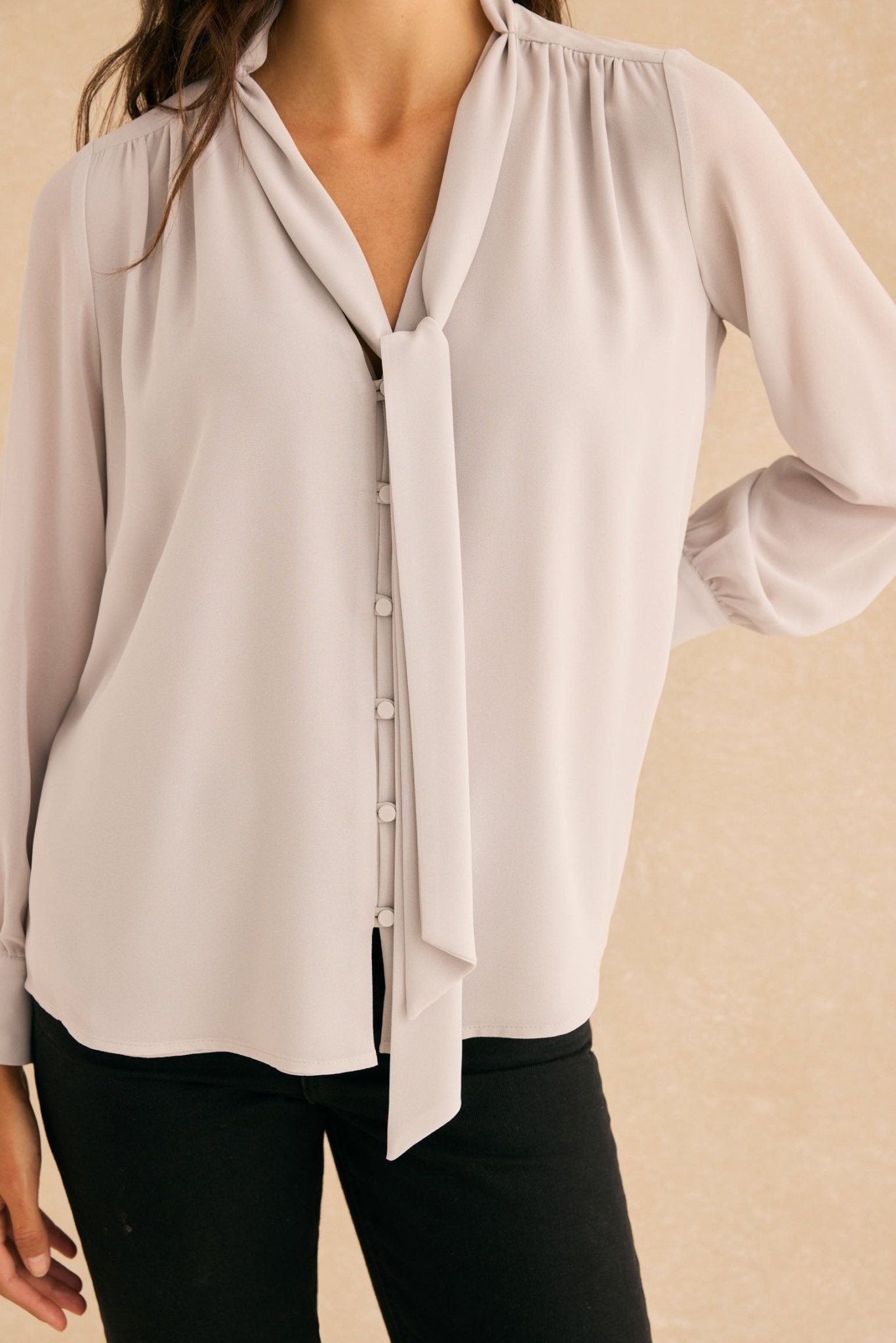 Blusa LAVANDA Gris Perla - BIMANI