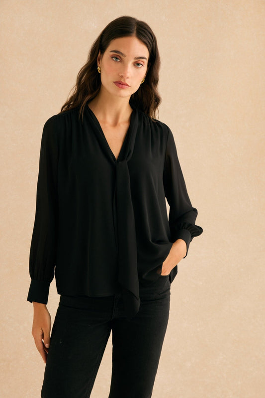 Blusa LAVANDA Negro Magnético - BIMANI