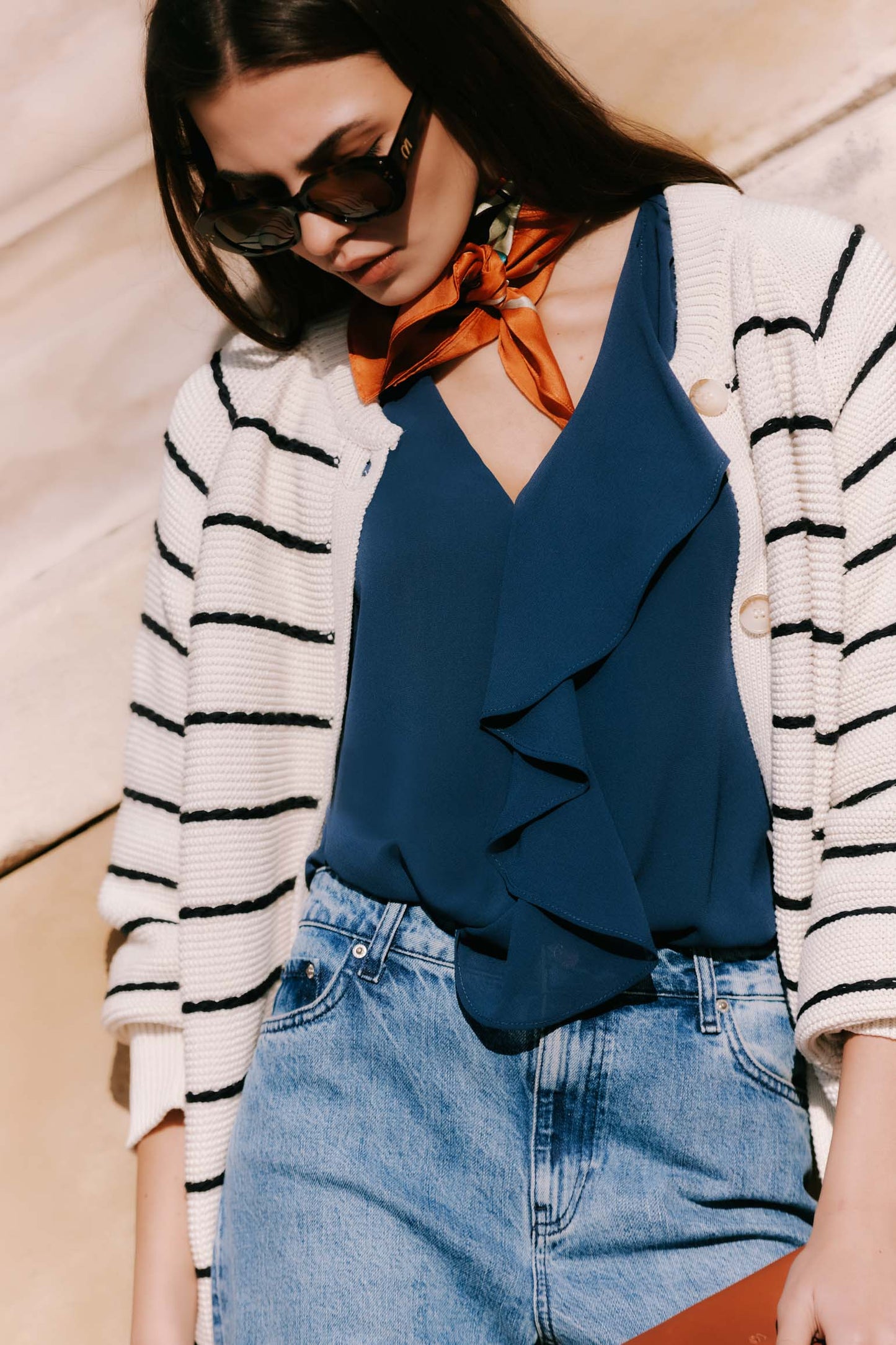 Blusa LIORA Azul Cantábrico - BIMANI