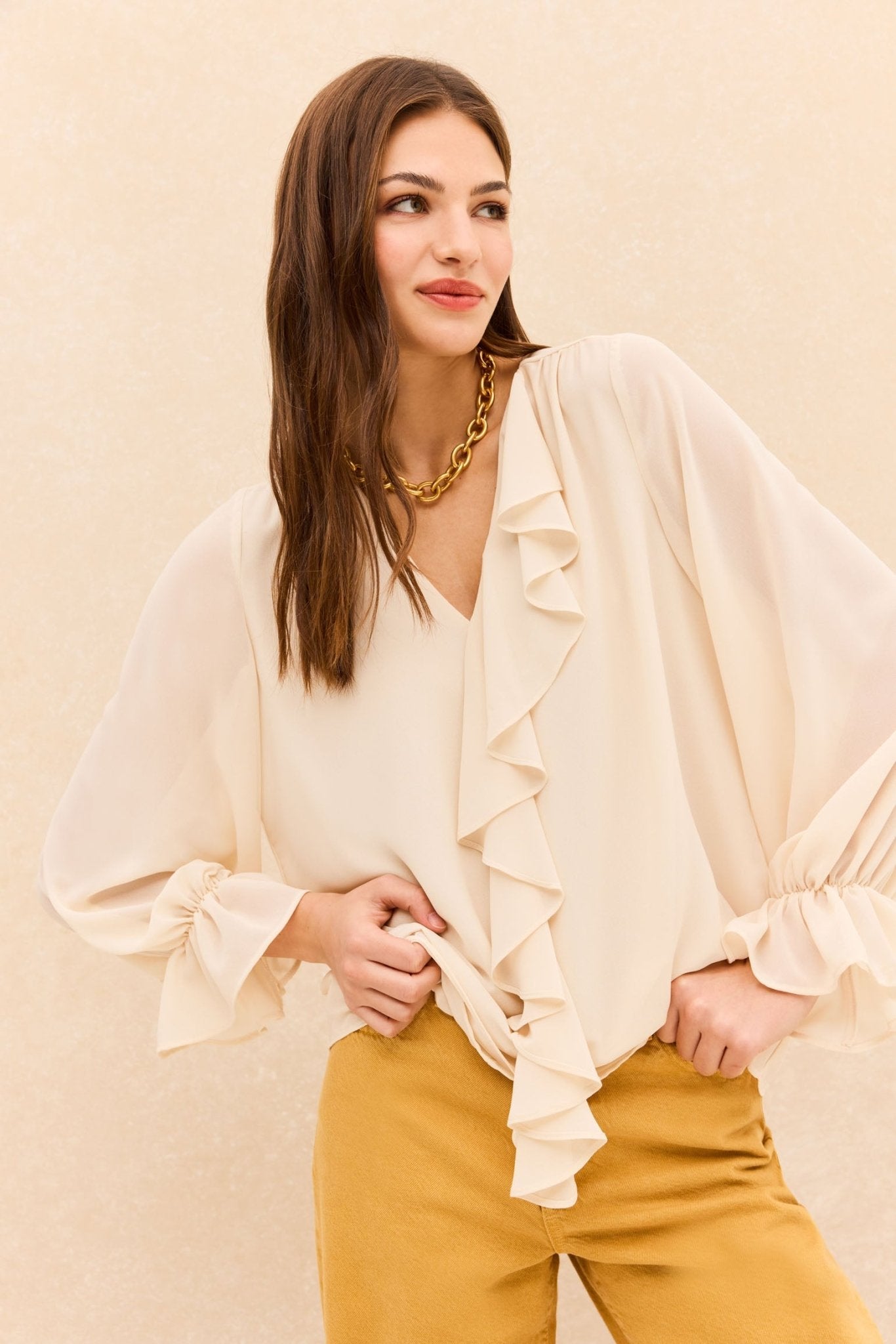 Blusa LIORA Beige Caliza - BIMANI
