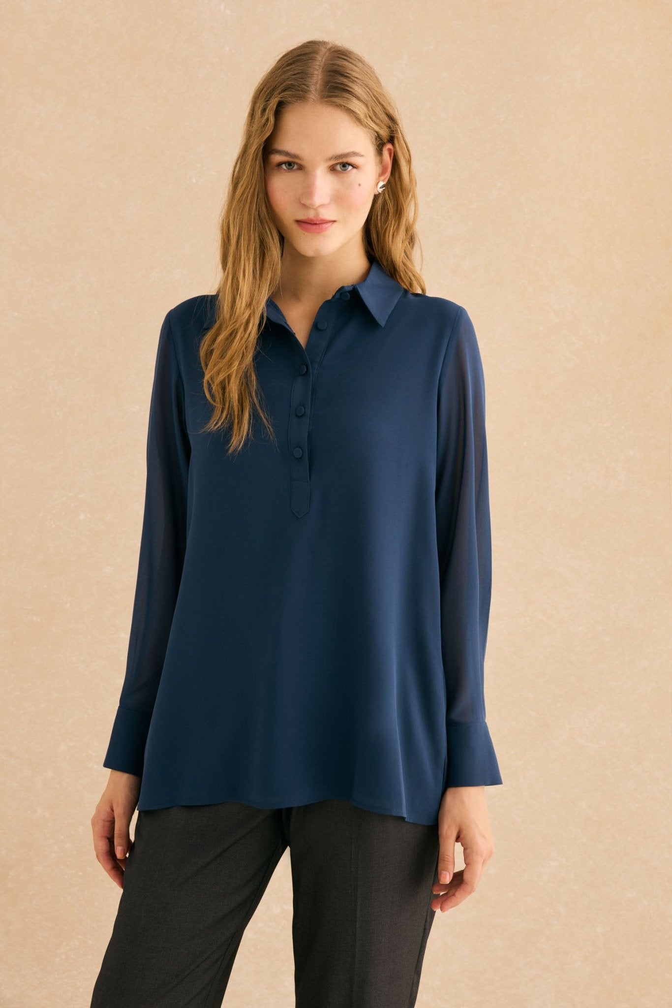 Blusa LIVERPOOL Azul Cantábrico - BIMANI