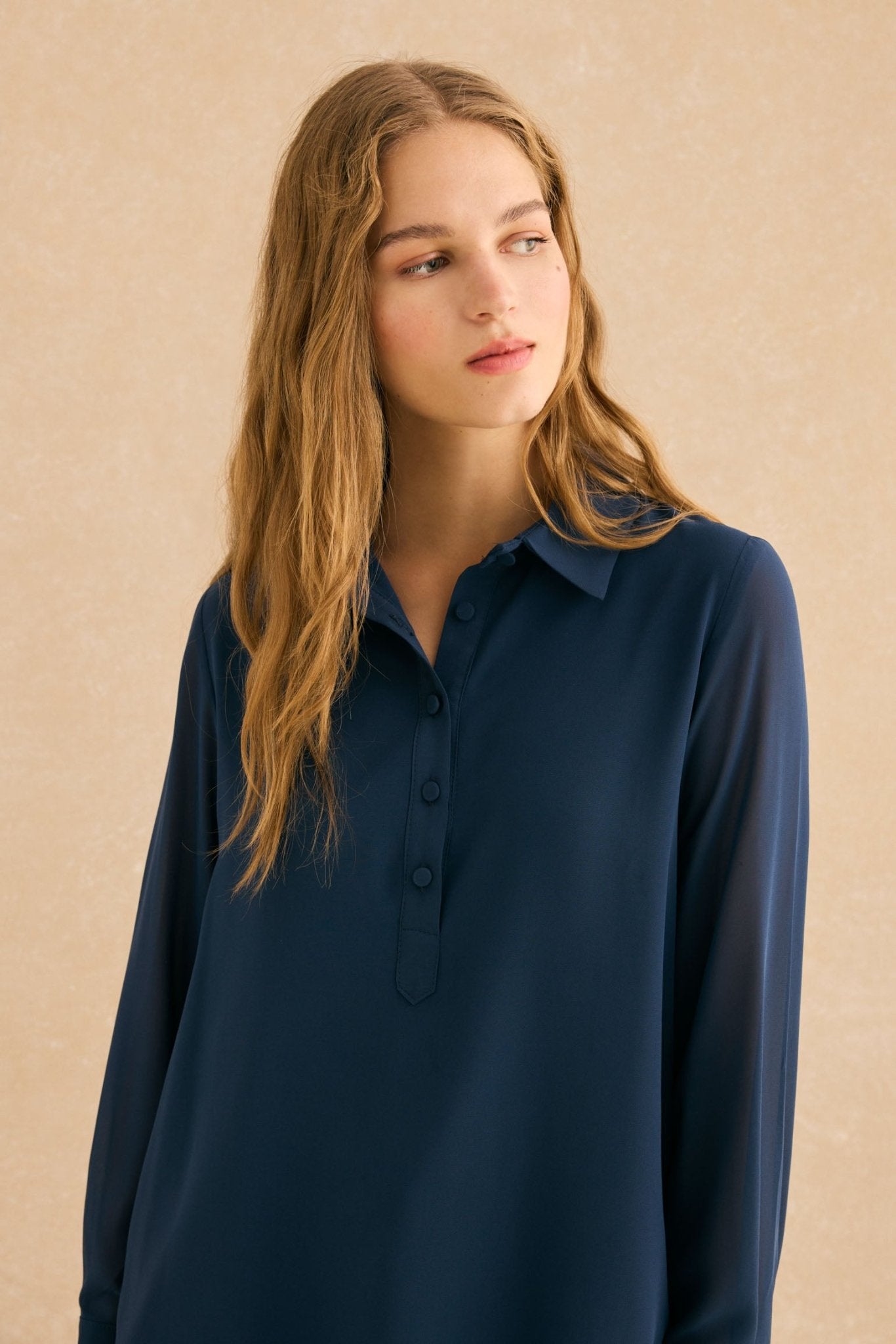 Blusa LIVERPOOL Azul Cantábrico - BIMANI