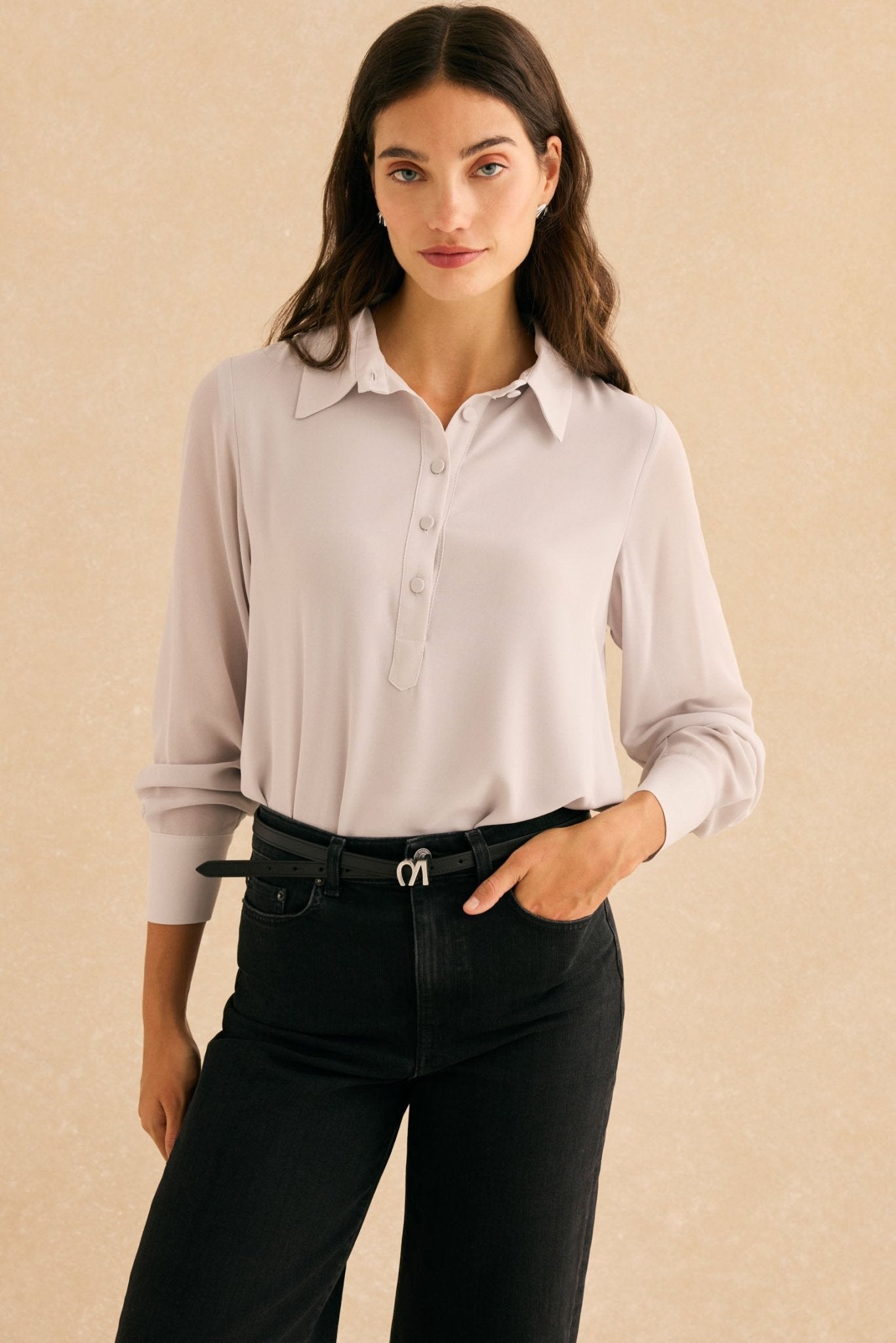 Blusa LIVERPOOL Gris Perla - BIMANI