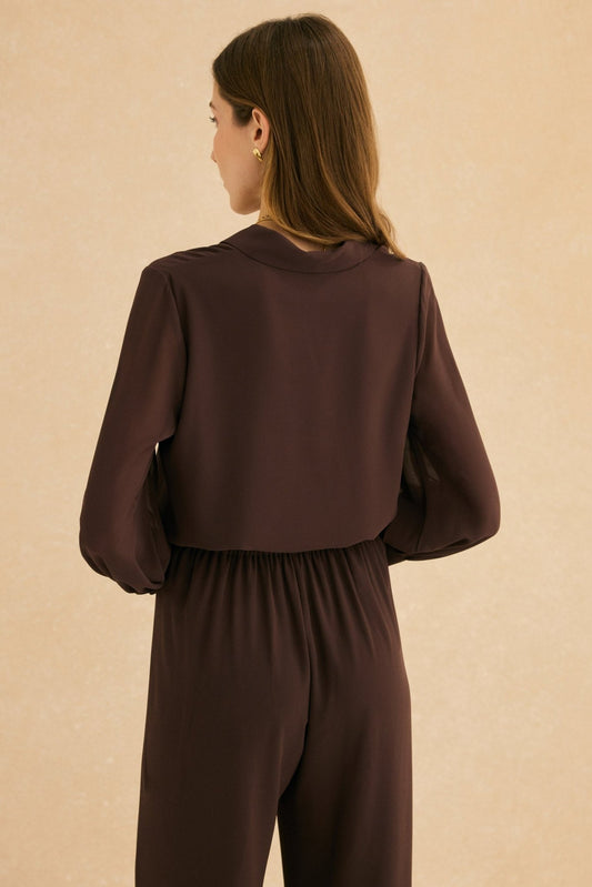 Blusa LONDRES Marrón Cacao - BIMANI