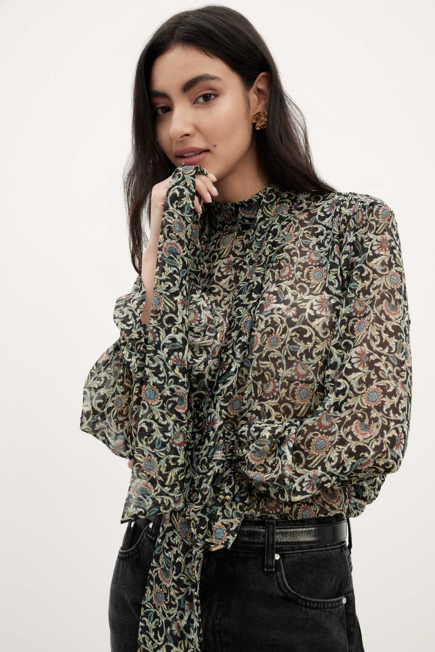 Blusa LUCIEN Print Black - BIMANI