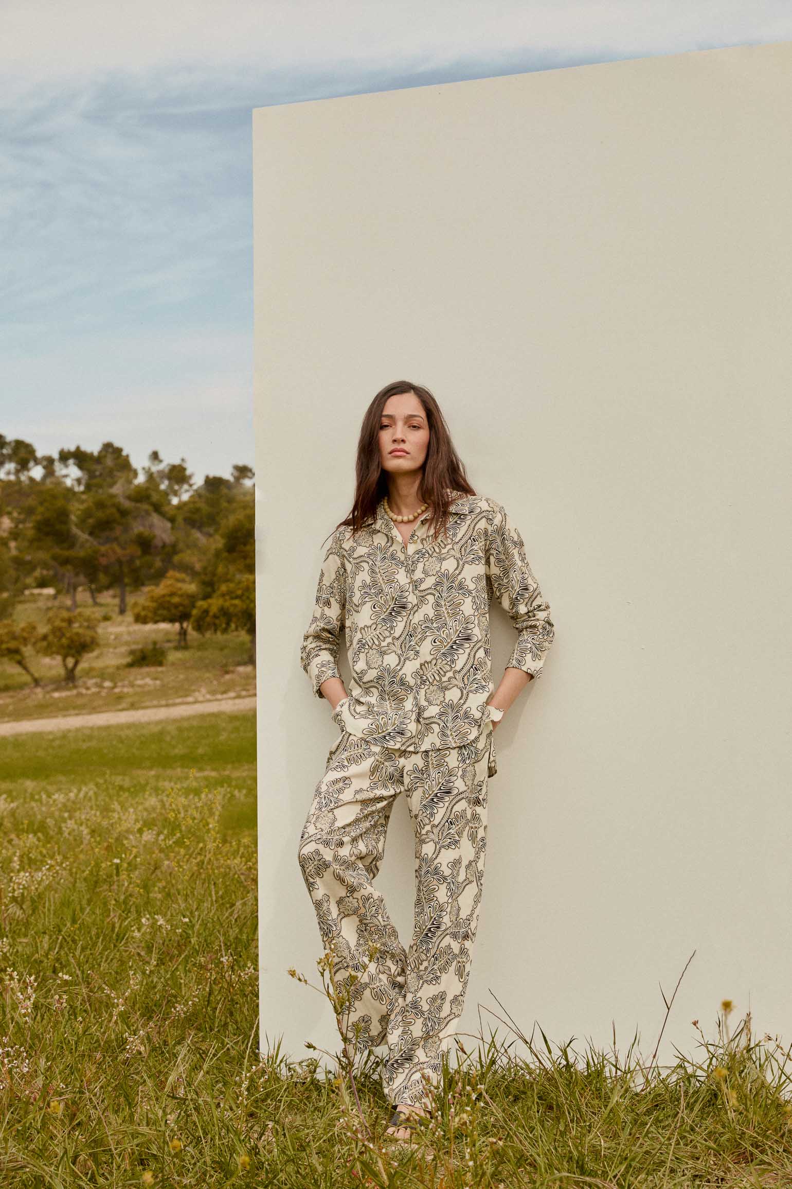 Blusa MAREA Print Cream - BIMANI