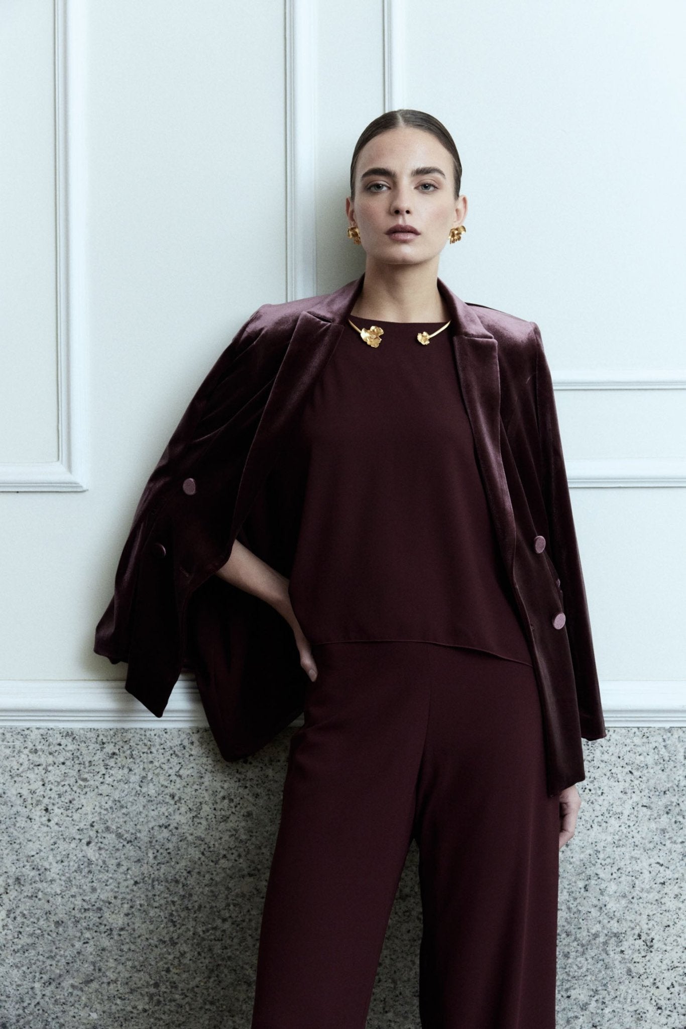 Blusa MERIDIEN Burgundy - BIMANI