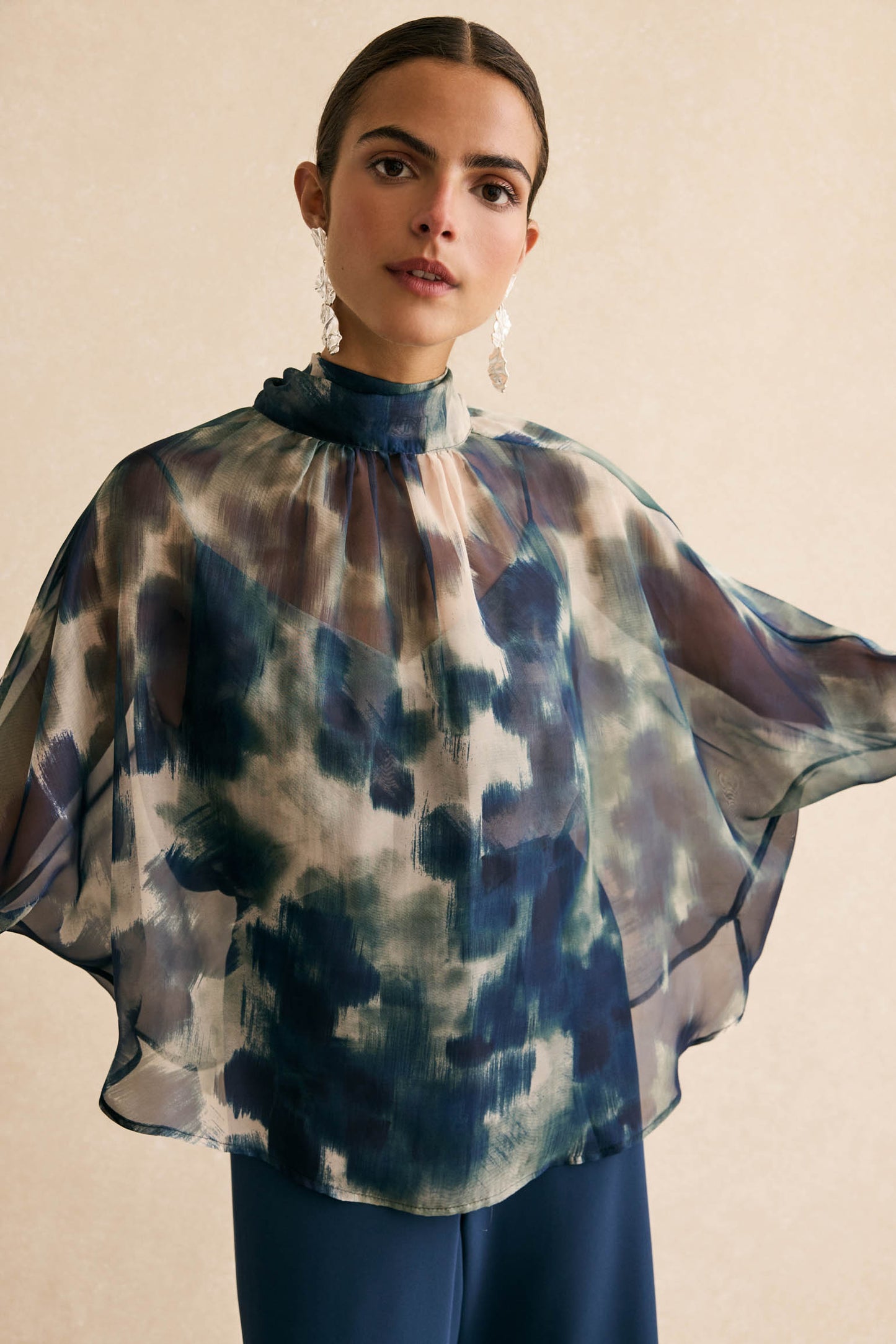 Blusa MIRANDA Estampado Azul - BIMANI