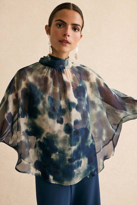 Blusa MIRANDA Estampado Azul - BIMANI