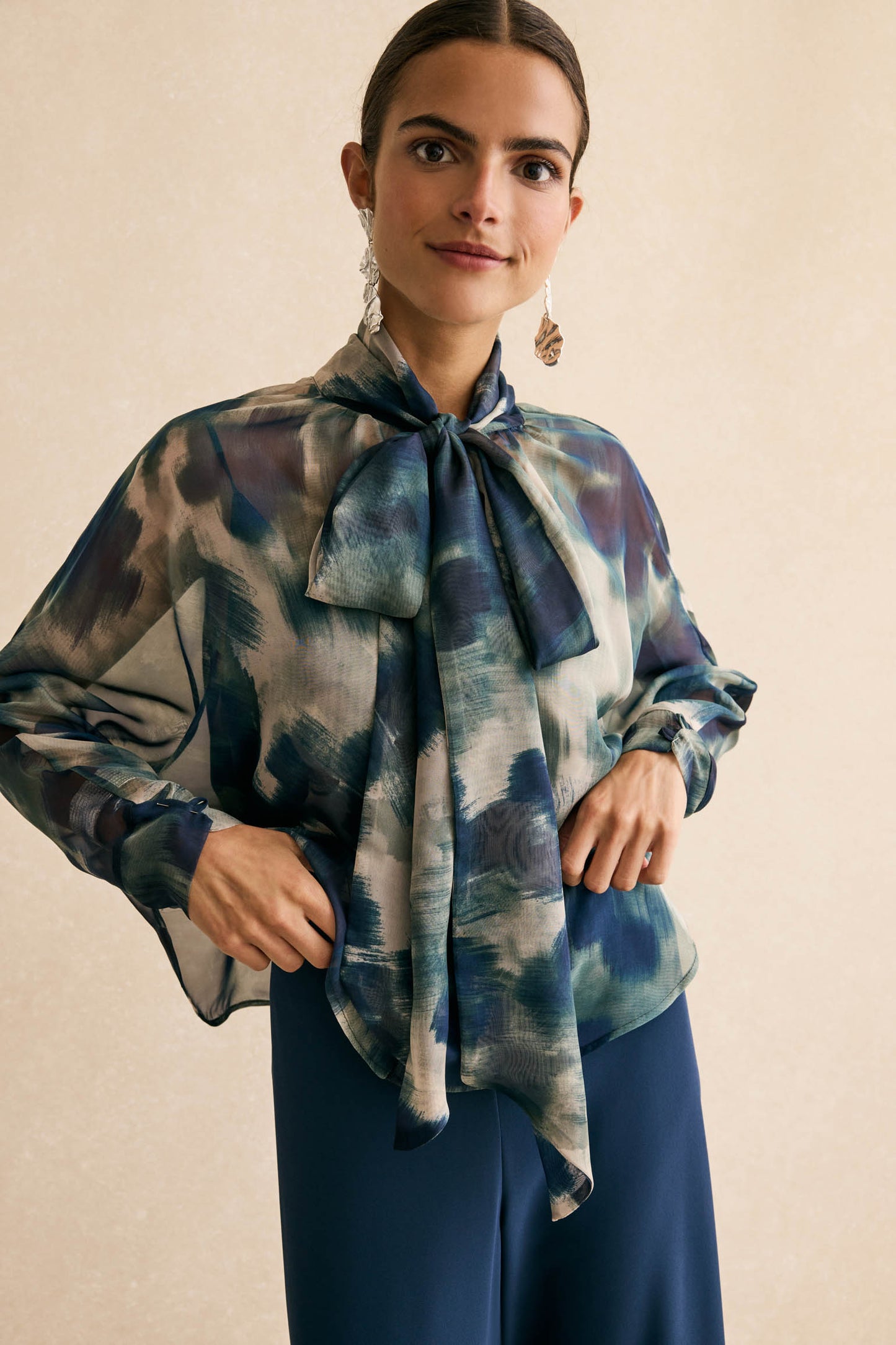 Blusa MIRANDA Estampado Azul - BIMANI