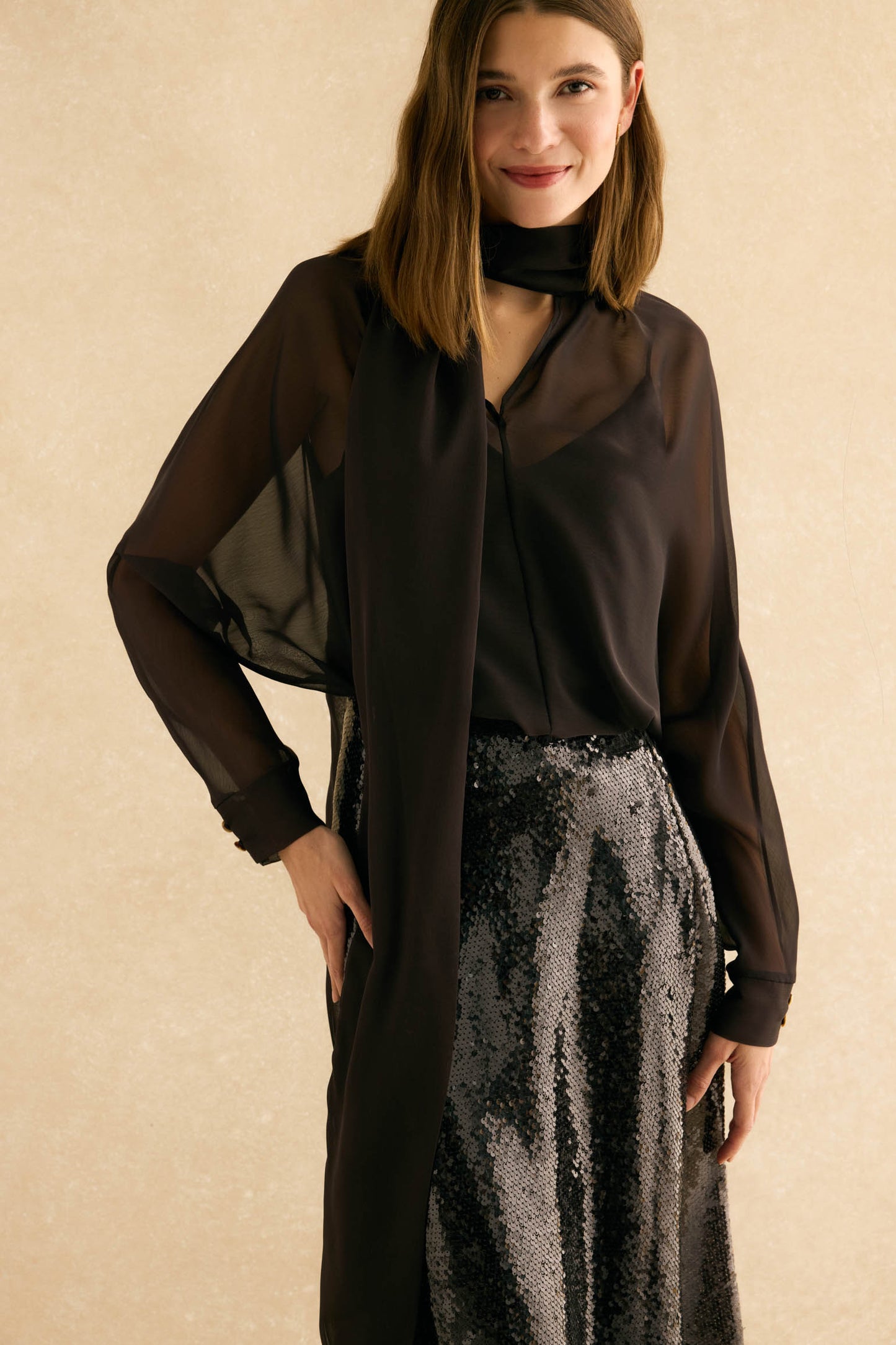 Blusa MIRANDA Marrón Cacao - BIMANI