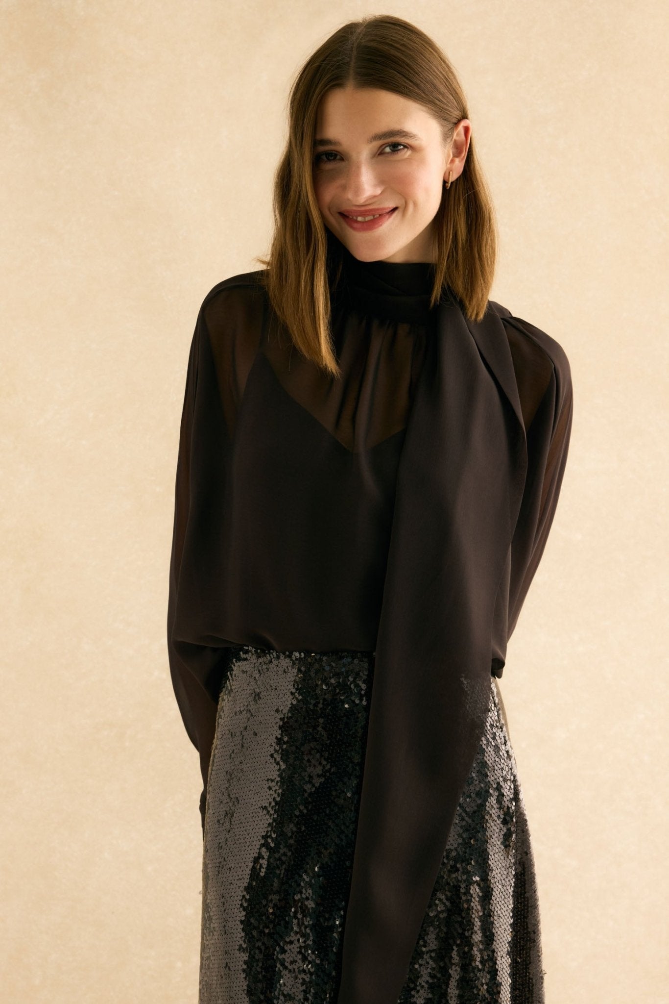 Blusa MIRANDA Marrón Cacao - BIMANI