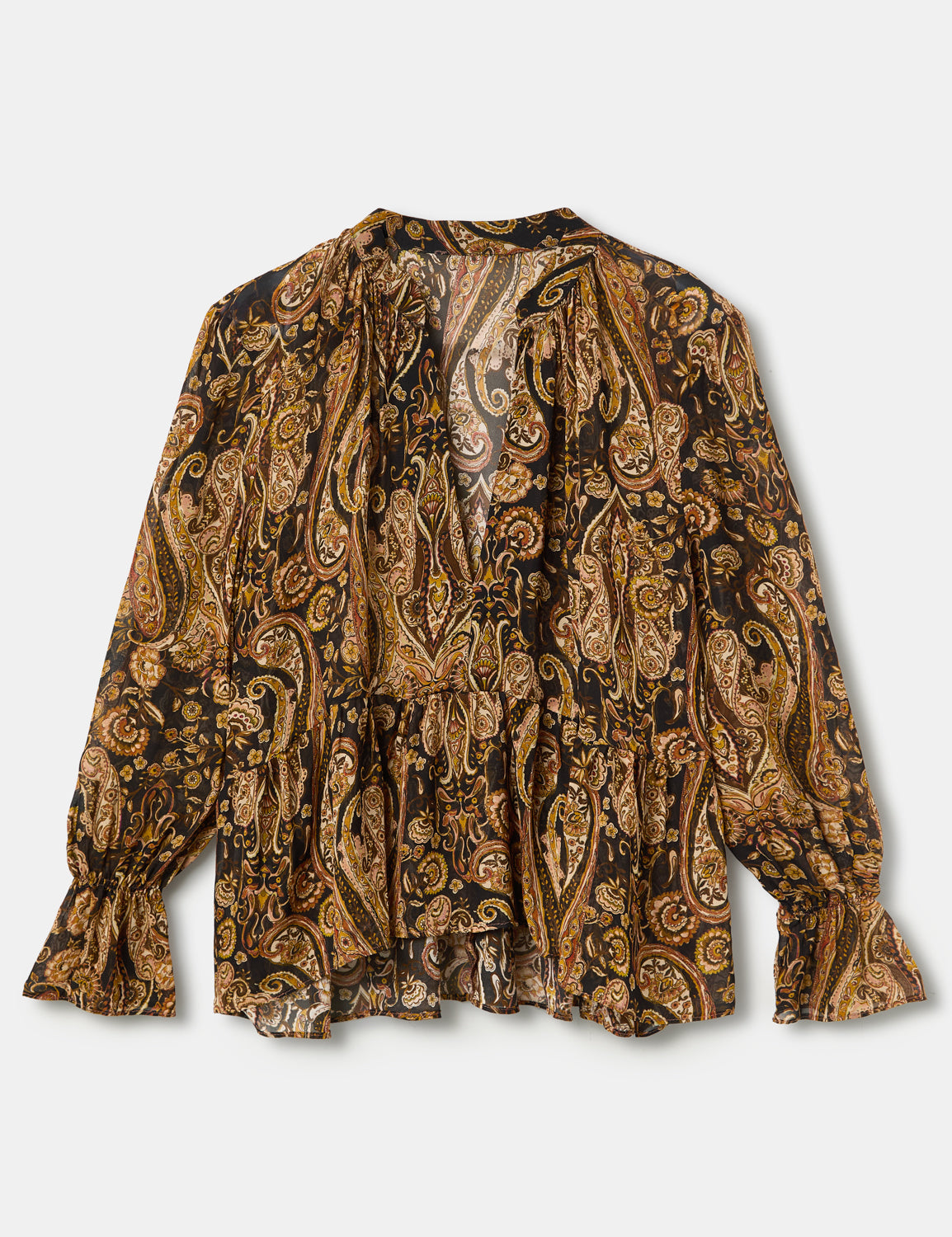 OLAYA Blouse Ochre Print