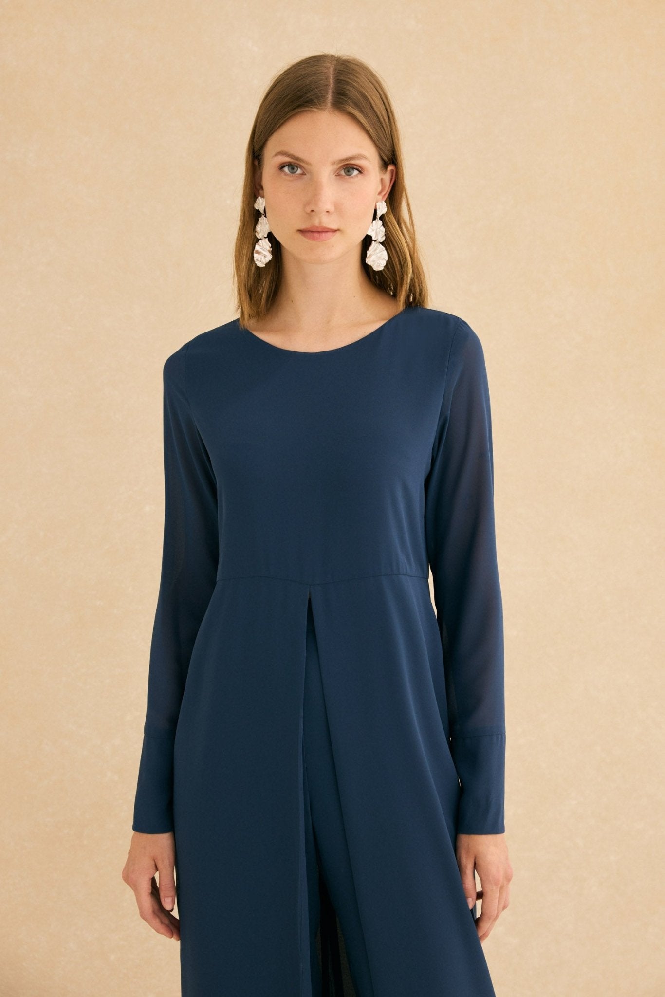 Blusa OSAKA Azul Cantábrico - BIMANI