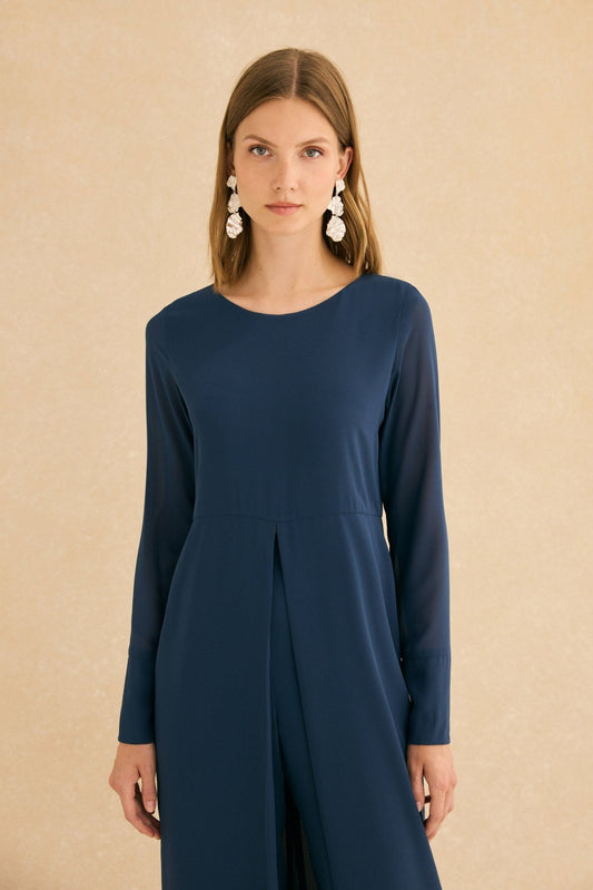 Blusa OSAKA Azul Cantábrico - BIMANI