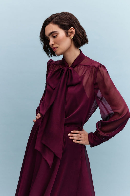 Blusa PAULINE Burdeos Monastrell - BIMANI