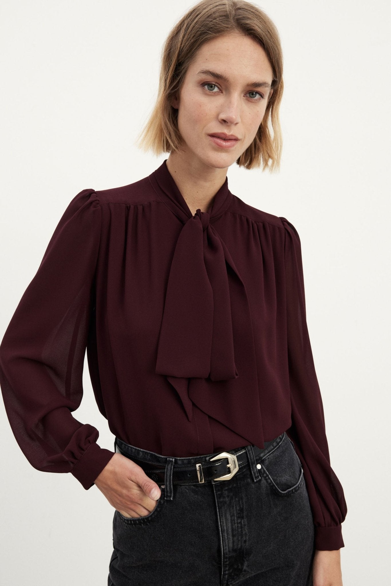 Blusa SENA Burgundy - BIMANI