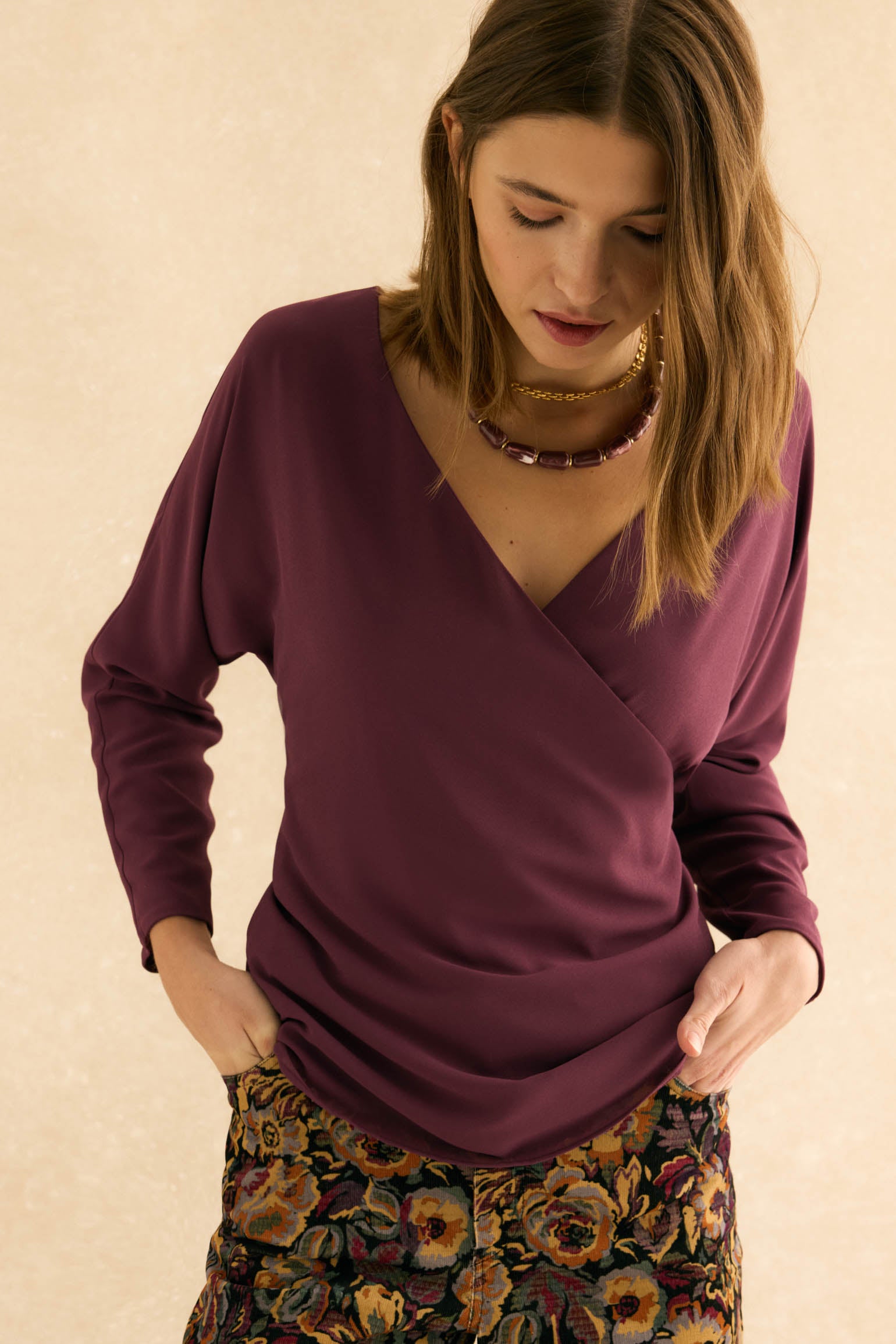 Blusa SIGMA Morado Garnacha - BIMANI