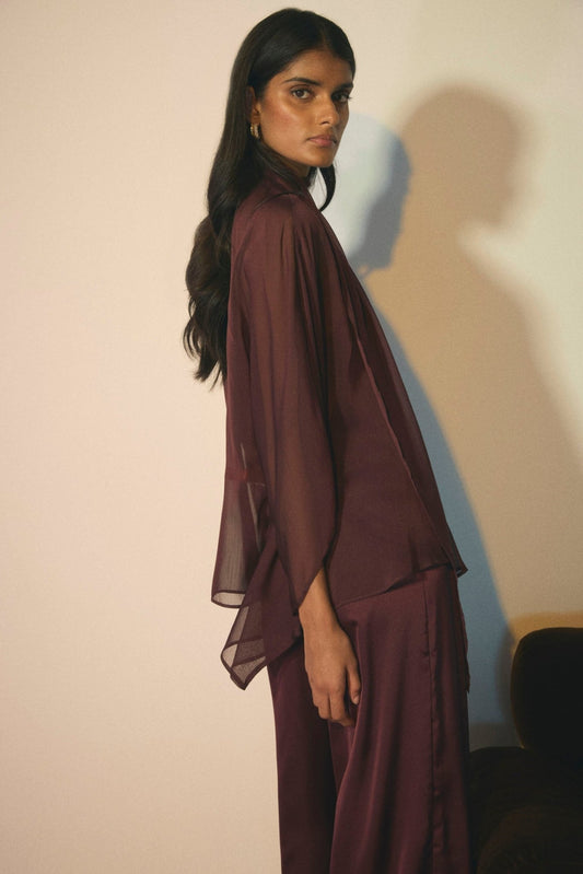 Blusa SOLÈNE Berenjena - BIMANI