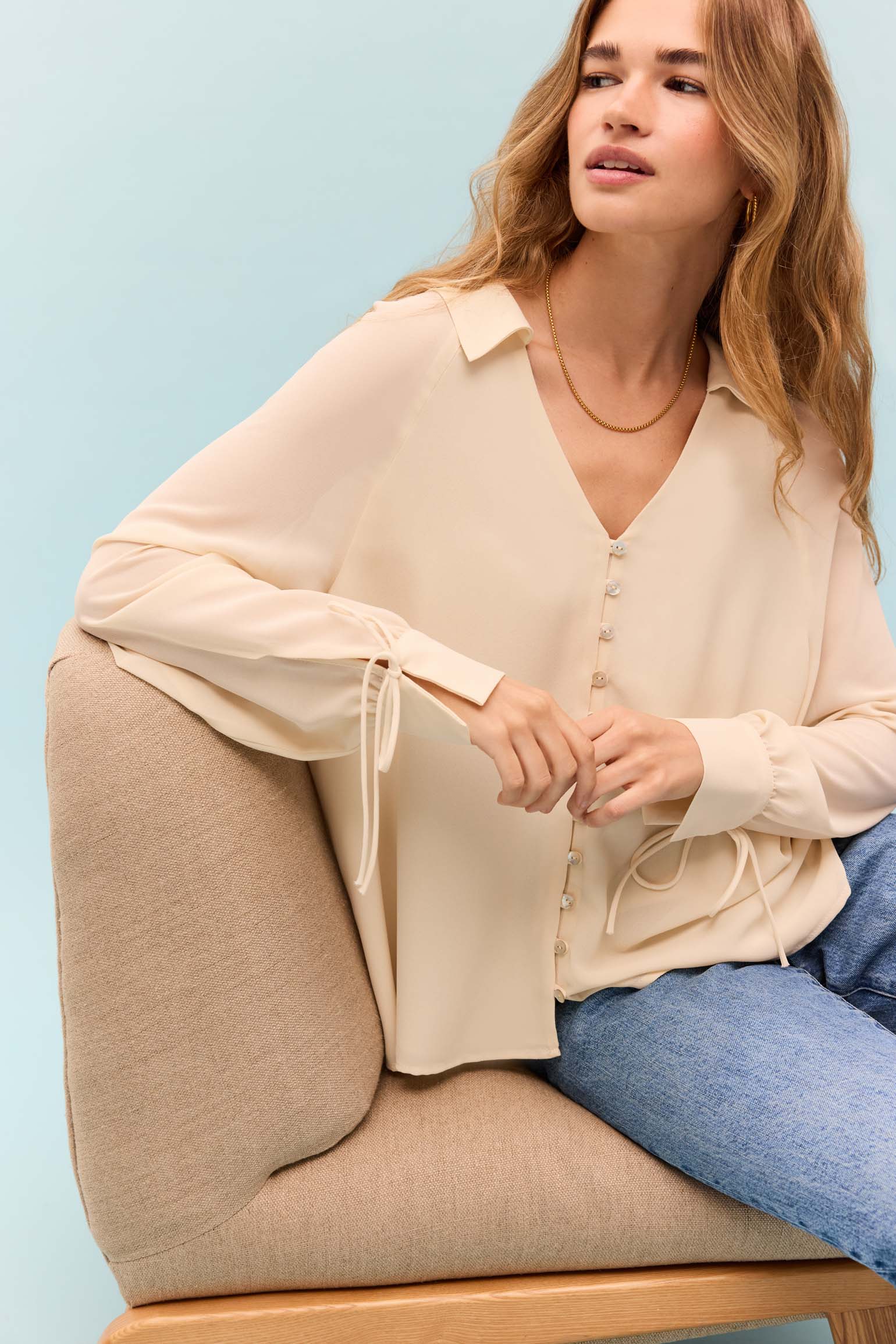 Blusa ZEFIRO Beige Caliza - BIMANI