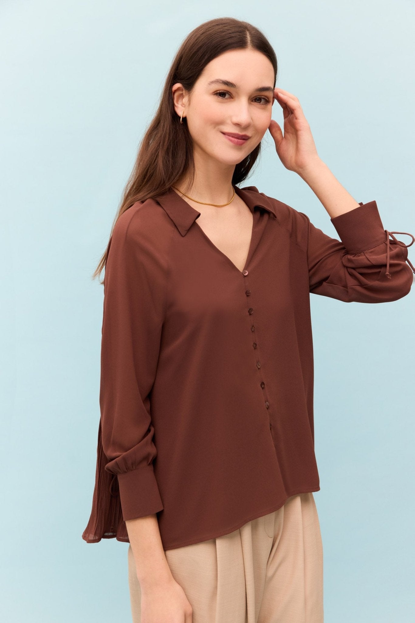 Blusa ZEFIRO Marrón Mocca - BIMANI