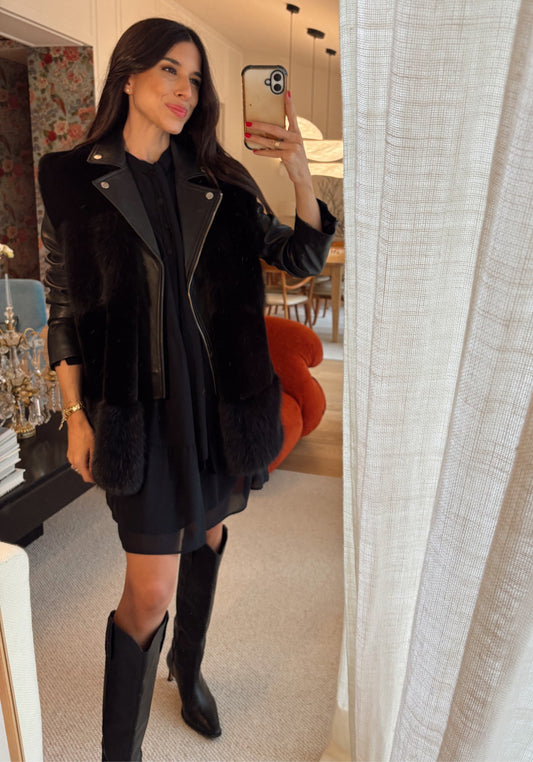 Vestido BOLTON Negro Magnético - BIMANI